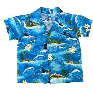 RJC Made in Hawaii Hawaiian Whale Tropical Beach Top Toddler 4T Resortwear